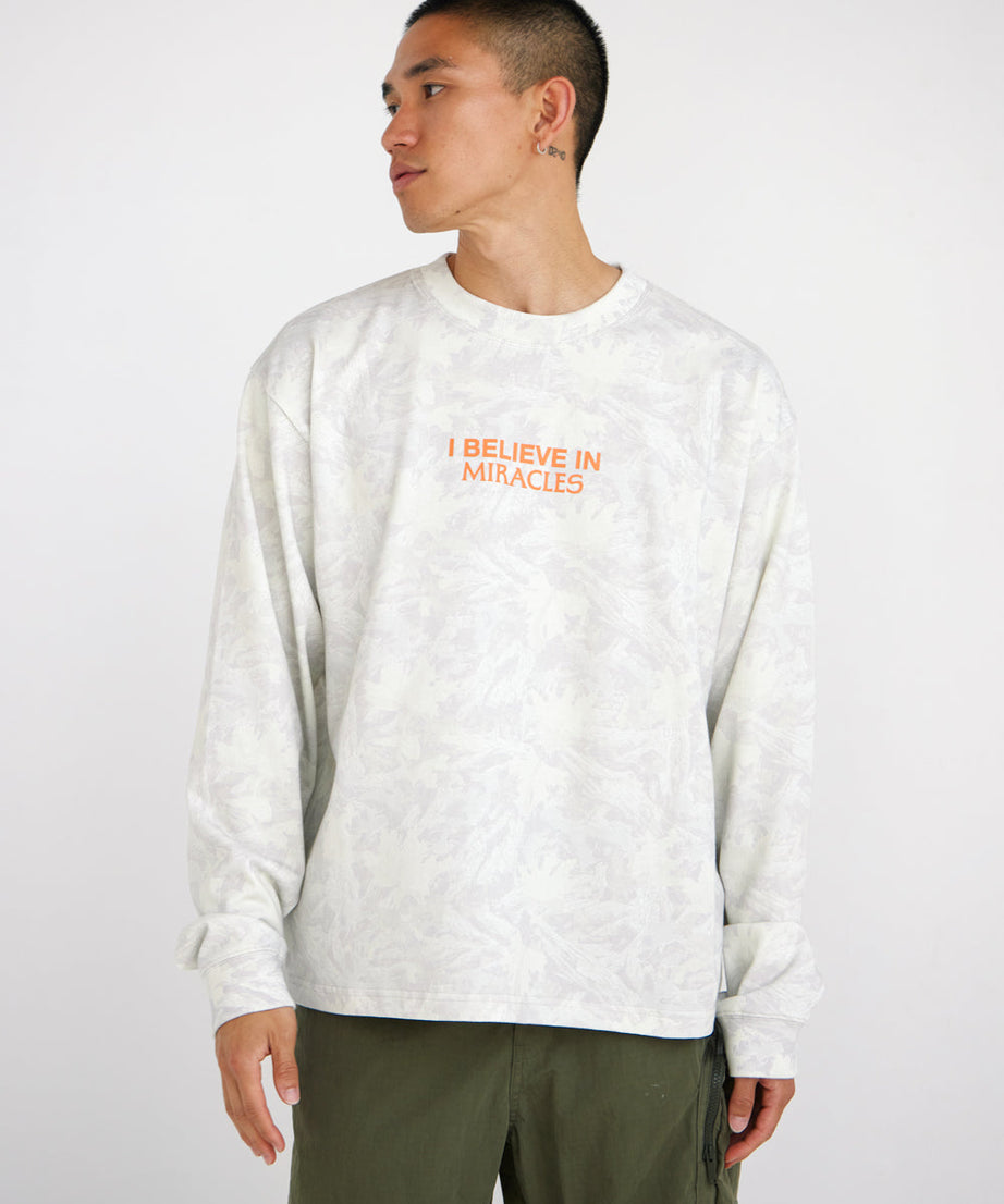 I Believe in Miracles Camo LS Heavyweight Tee