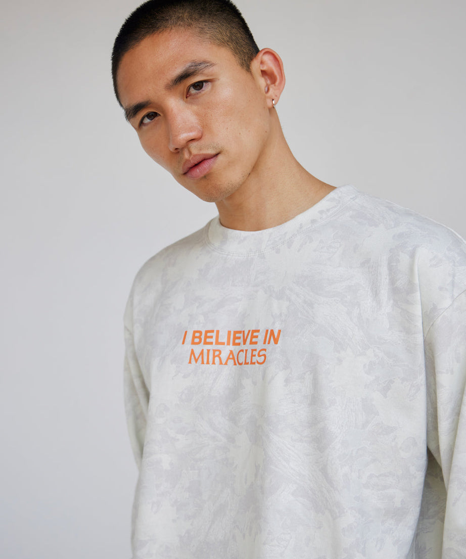 I Believe in Miracles Camo LS Heavyweight Tee