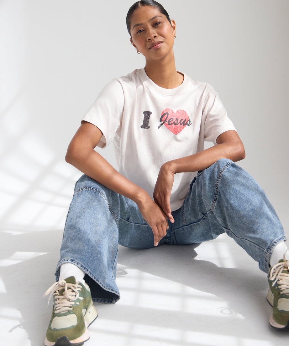 I Love Jesus Cropped Women's Tee