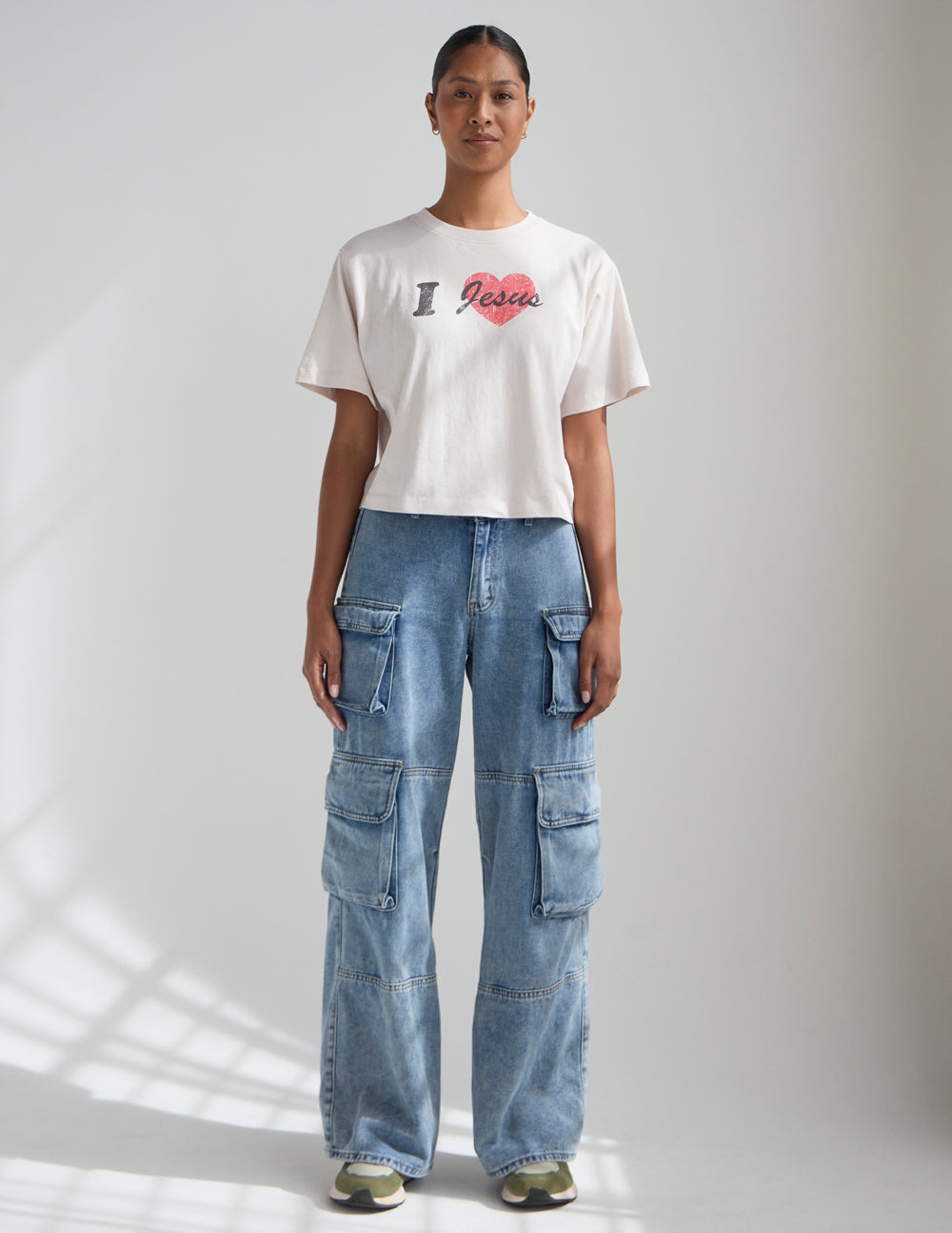 I Love Jesus Cropped Women's Tee