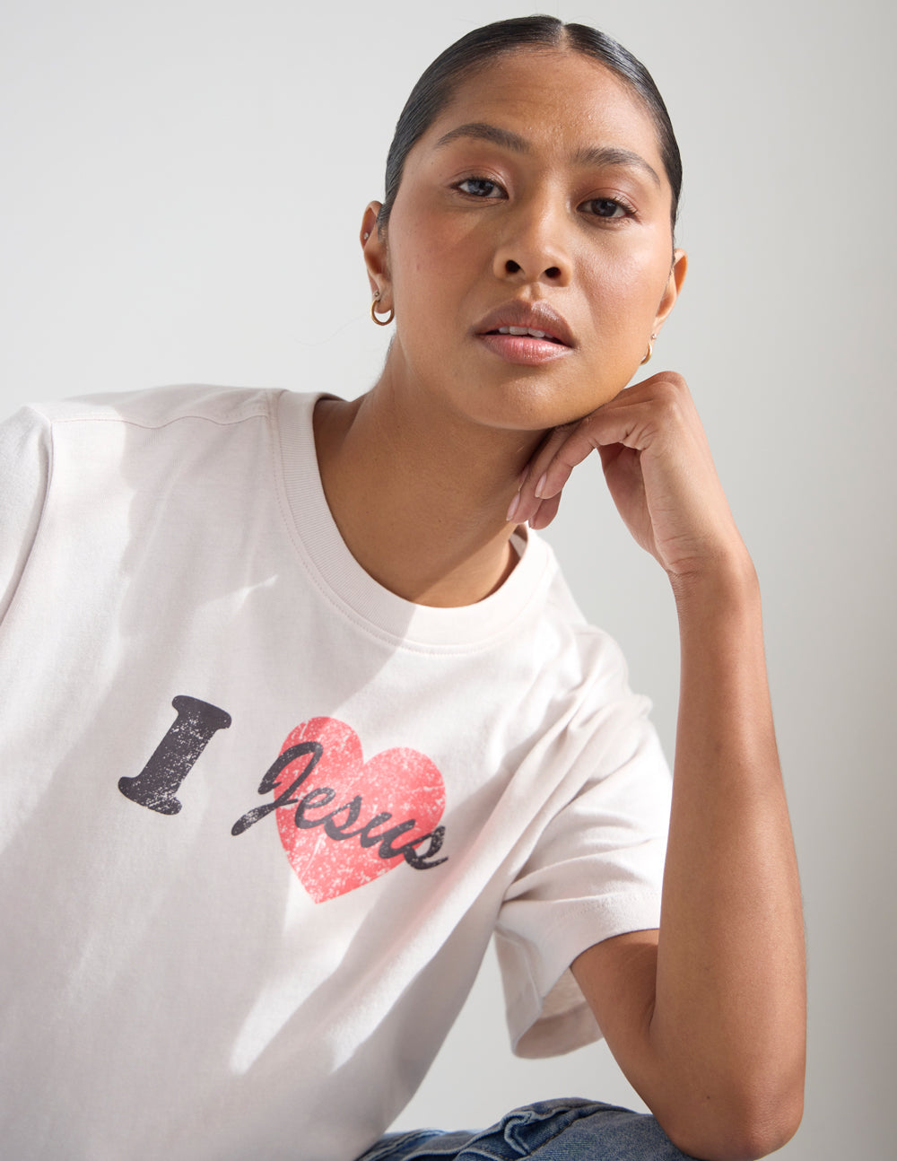 I Love Jesus Cropped Women's Tee