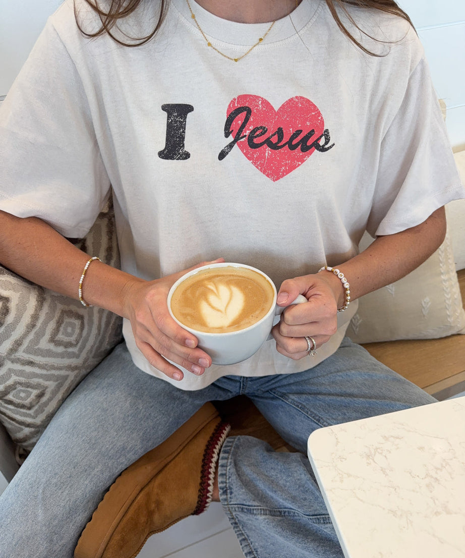 I Love Jesus Cropped Women's Tee