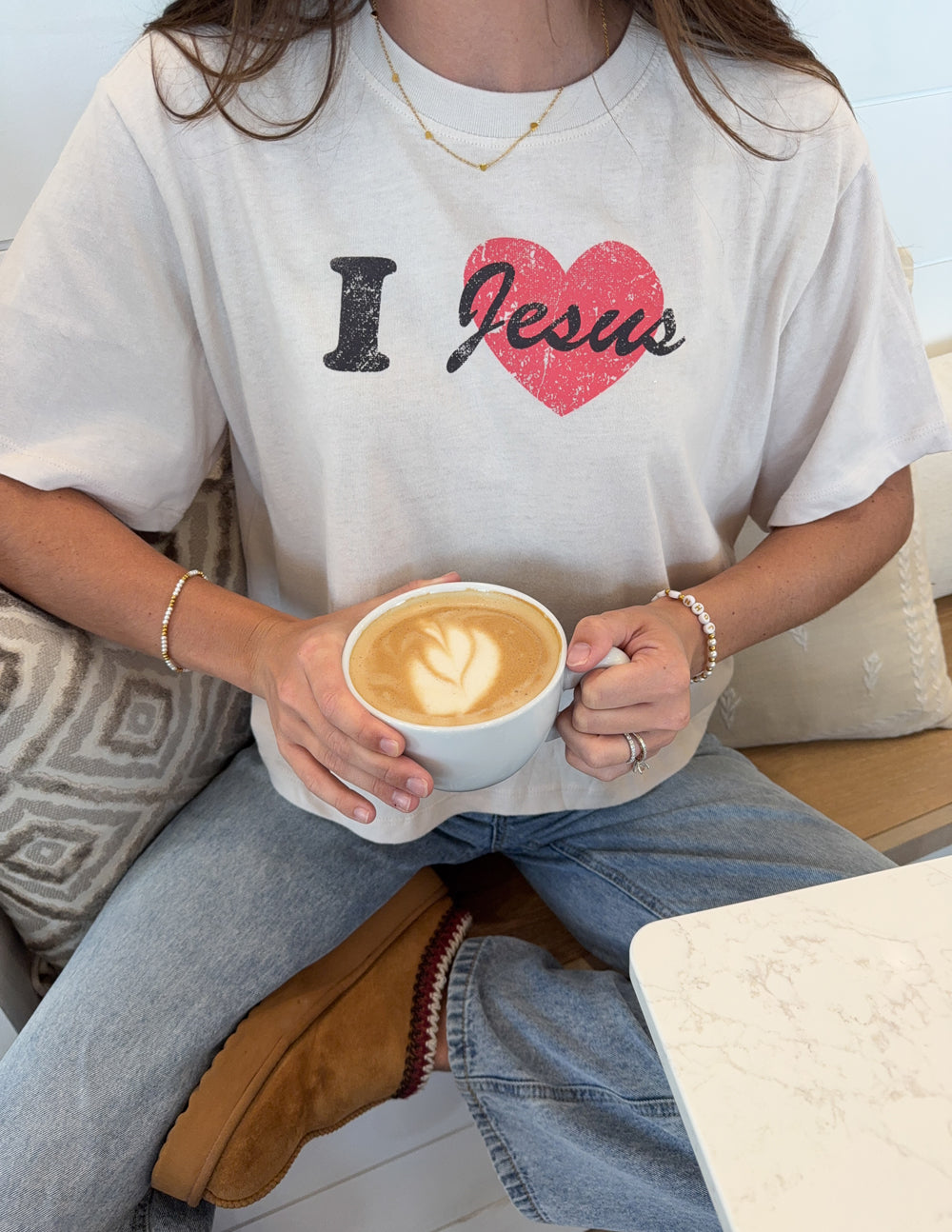 I Love Jesus Cropped Women's Tee