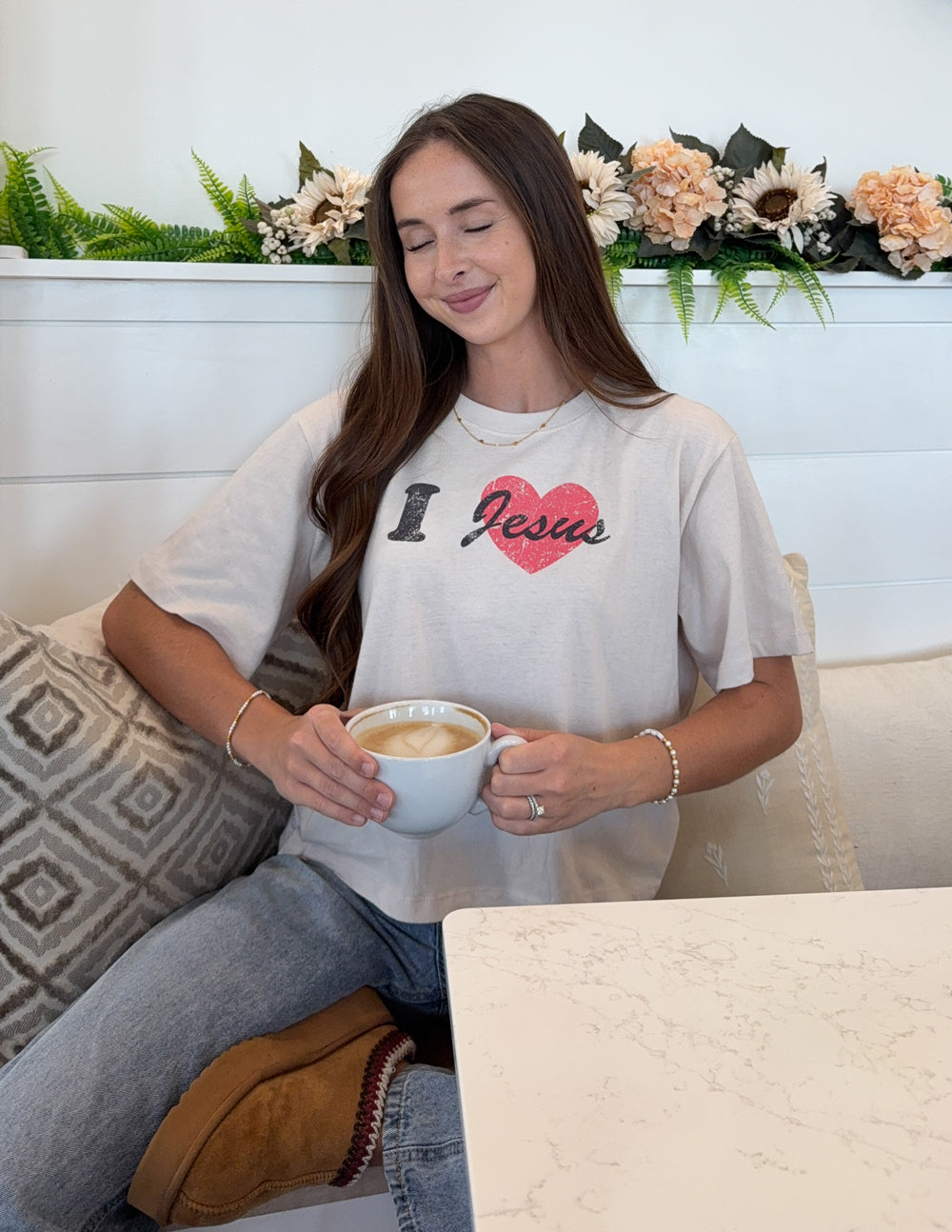 I Love Jesus Cropped Women's Tee