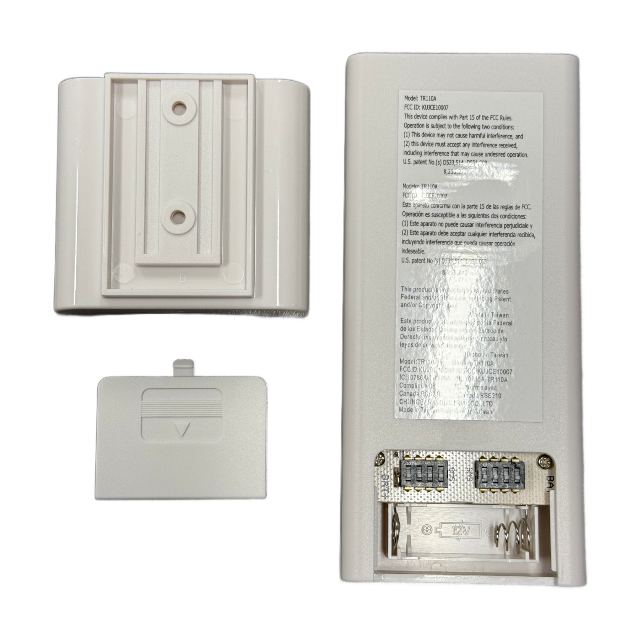 Minka-Aire 3-Speed 256 Bit Handheld Ceiling Fan Remote Control with Reverse Key - White - RCS212, TR110A, KUJCE10007