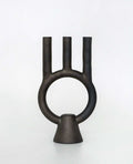 Smoke-Fired Ceramic Black Candle Holder Shadows.