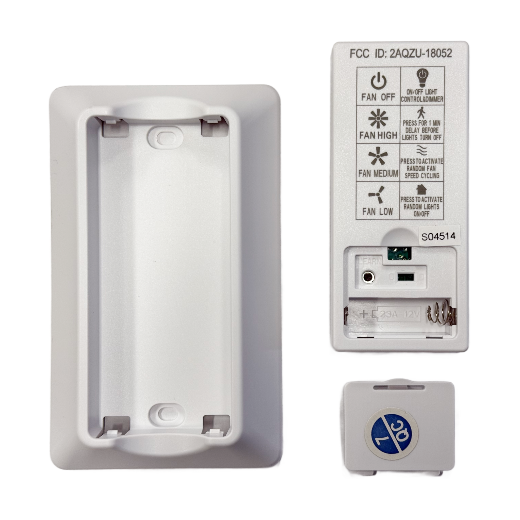 Harbor Breeze Remote Control and Receiver Kit for Summersville Ceiling Fans | 4L000015190, 2AQZU-18052, MRAC04S1M-LD-F0