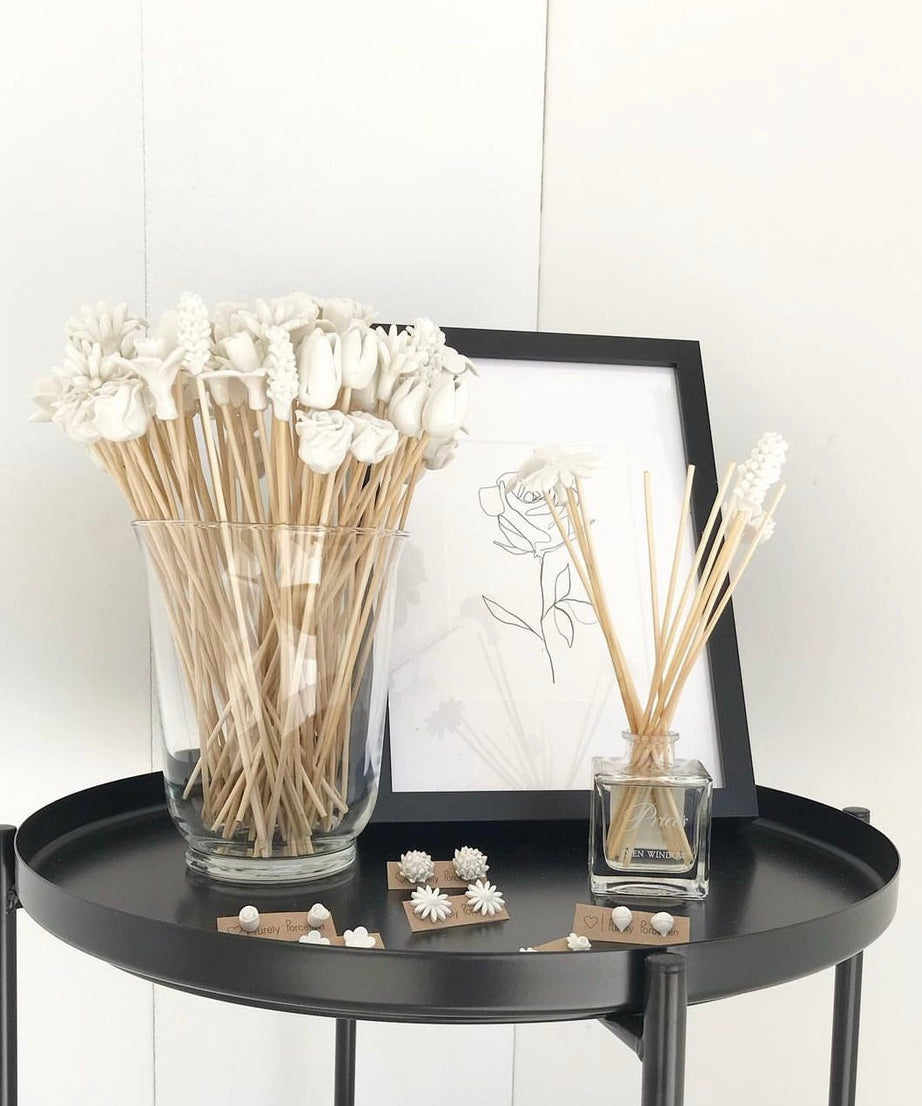 Country Flowers Bamboo Diffuser Sticks Set