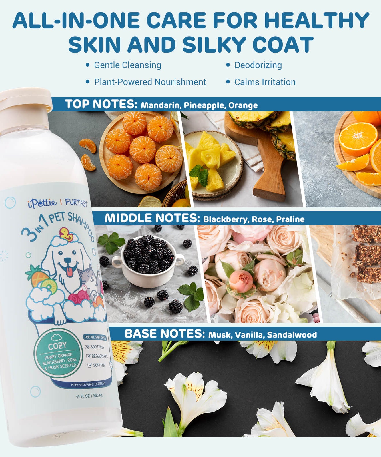 Furtasy Pet Shampoo, Sunshine & Cozy Formulas