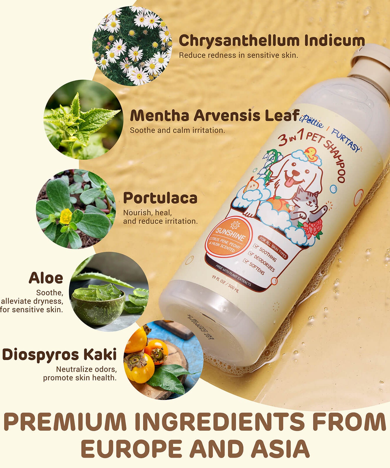 Furtasy Pet Shampoo, Sunshine & Cozy Formulas
