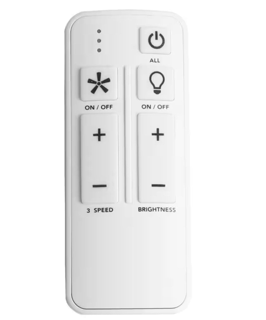 Hampton Bay White Universal 3-speed Damp Rated Ceiling Fan Remote Control with Dimmer