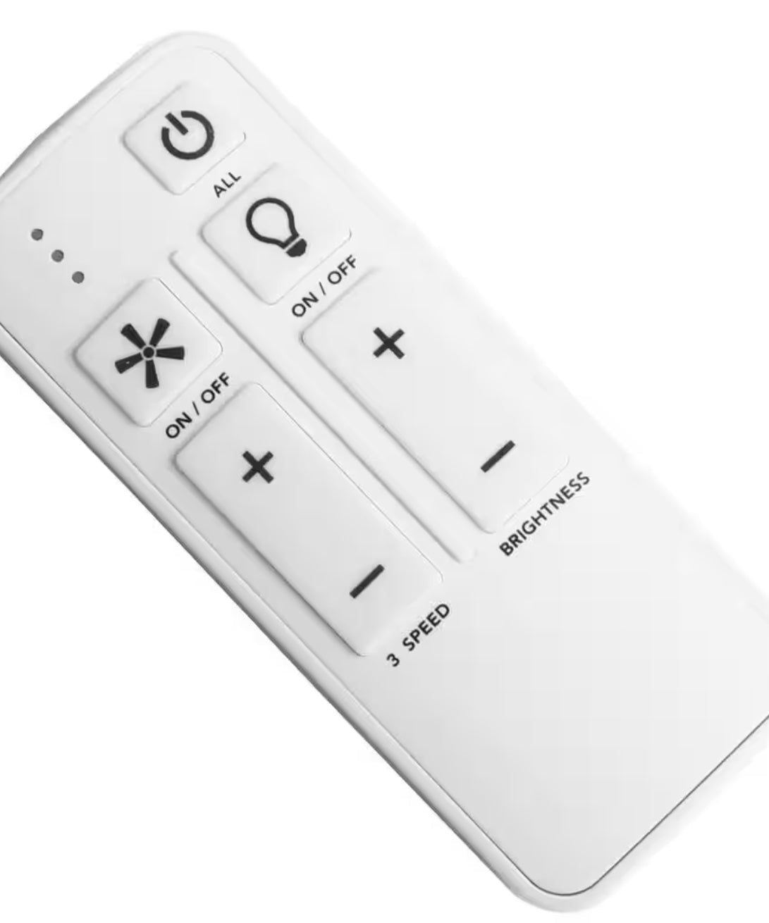 Hampton Bay White Universal 3-speed Damp Rated Ceiling Fan Remote Control with Dimmer