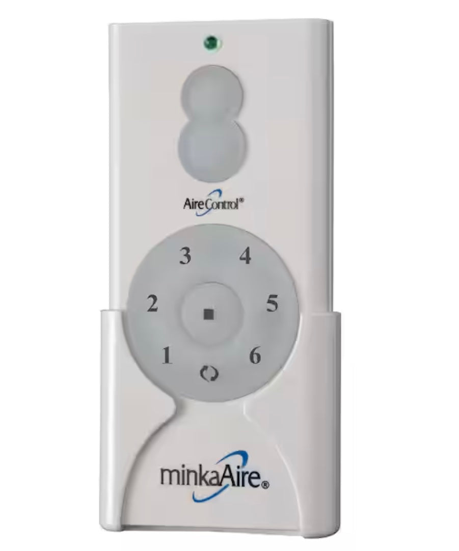 Minka-Aire AireControl 6-Speed 32 Bit Dimmer Handheld Ceiling Fan Remote Control - White - RC400, CR400T, 2AHC3CR400T