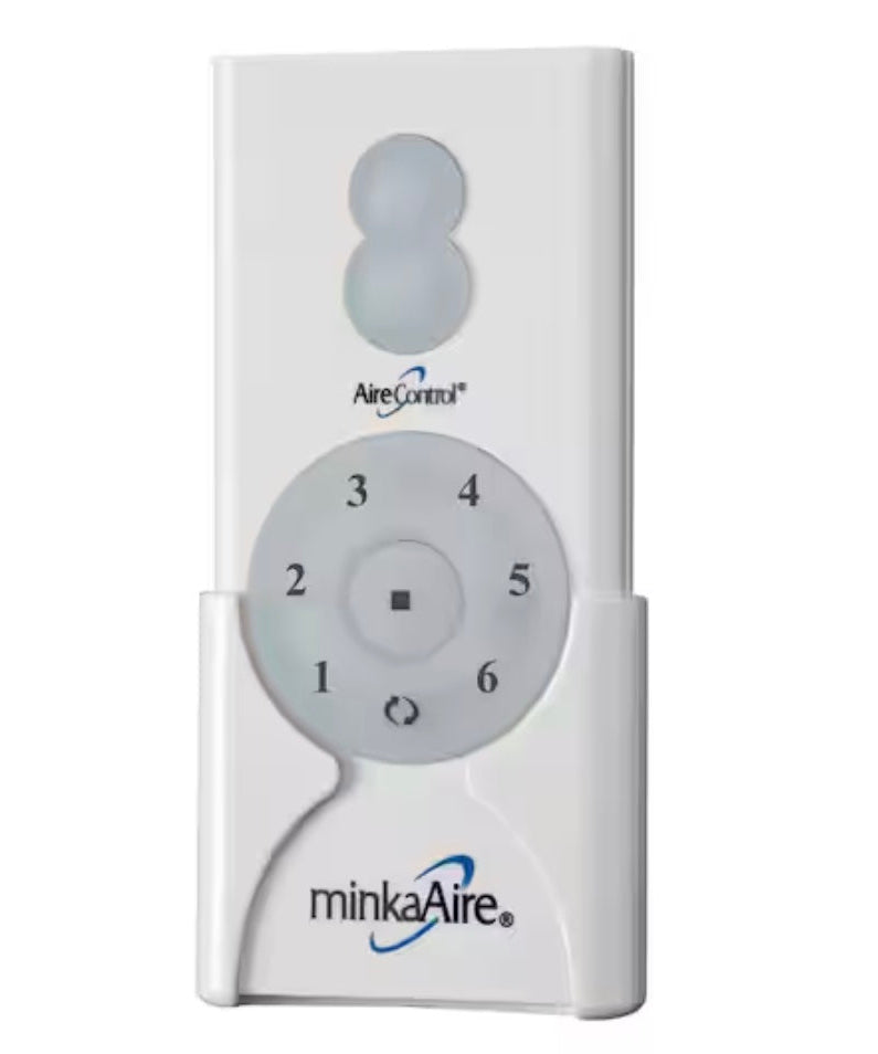 Minka-Aire AireControl 6-Speed Handheld Ceiling Fan Remote Control - White - RC1000, DL-8101T, Y7ZDL8101T