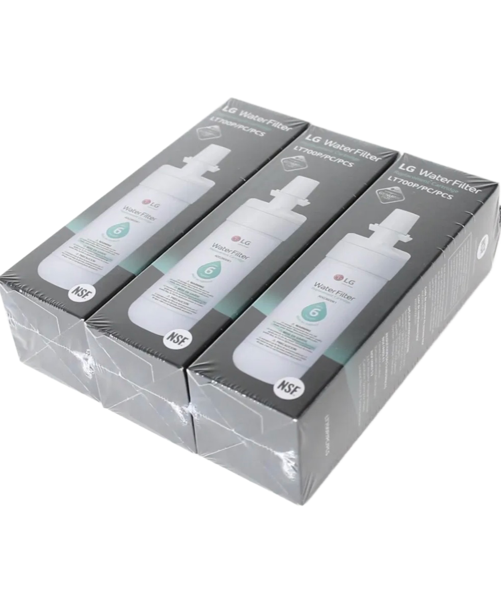[3er-Pack] LG ADQ75795103 LT700P Kühlschrank-Wasserfilter