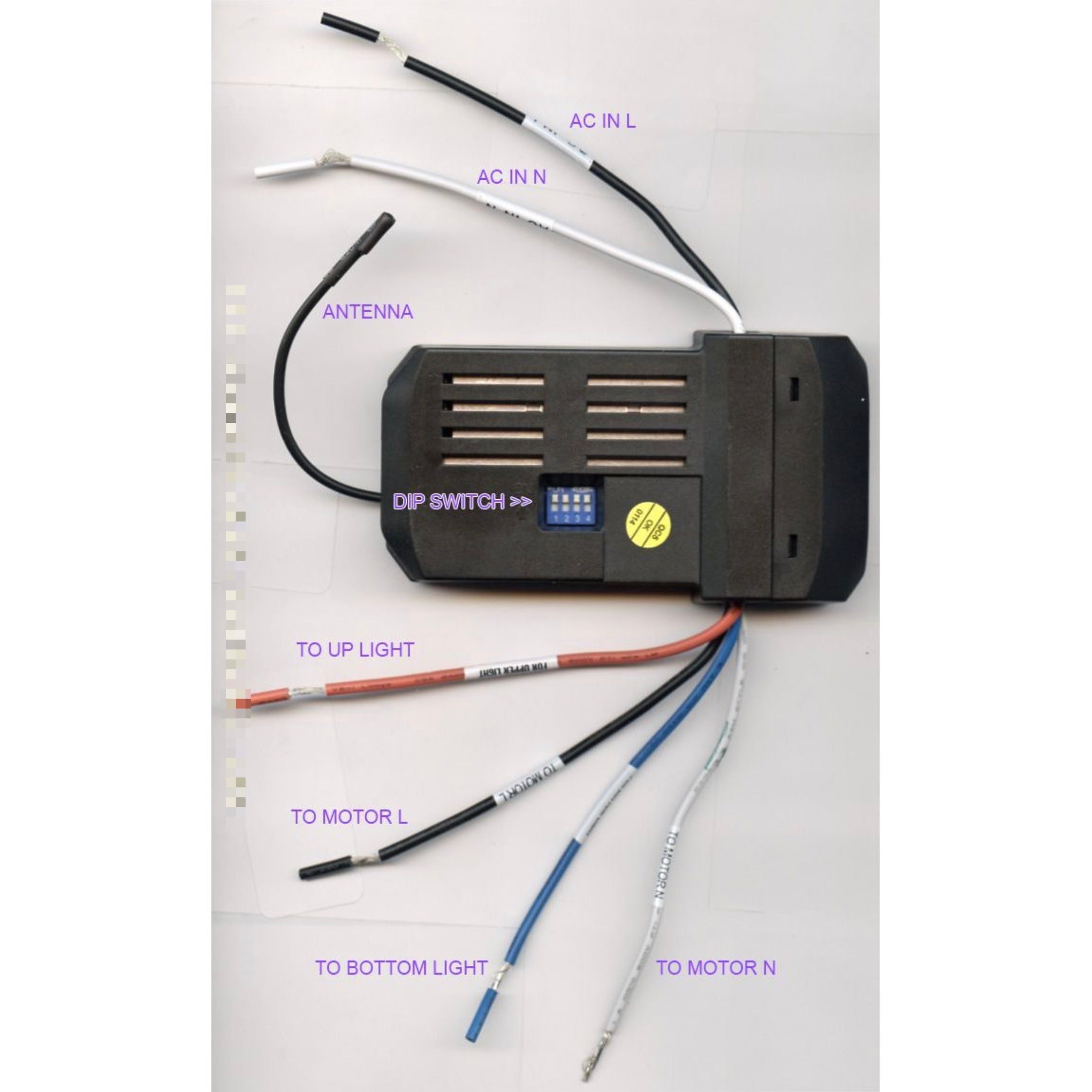 Anderic UC7067GMRX / FAN28R-UD Ceiling Fan Receiver for Hampton Bay and Other | 3-Speed Fans with Up Lights / Down lights - UC7067RYGA