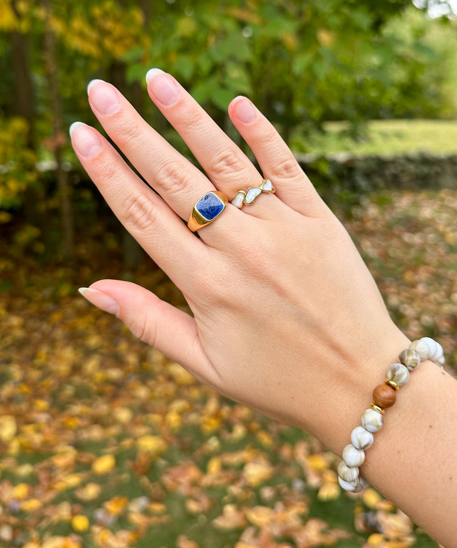 Indigo Signet Ring