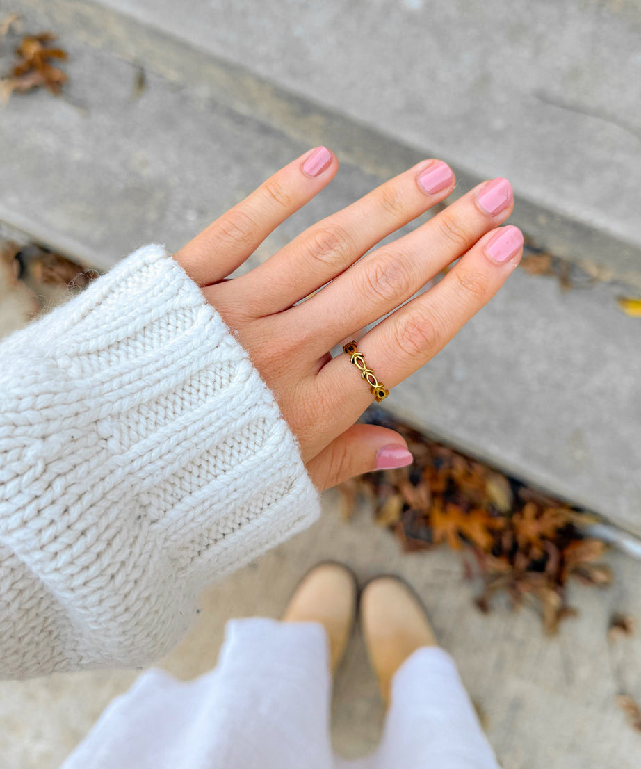 Infinity Jesus Fish Ring