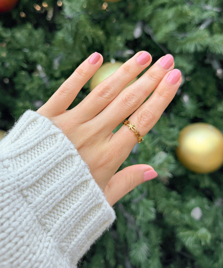 Infinity Jesus Fish Ring