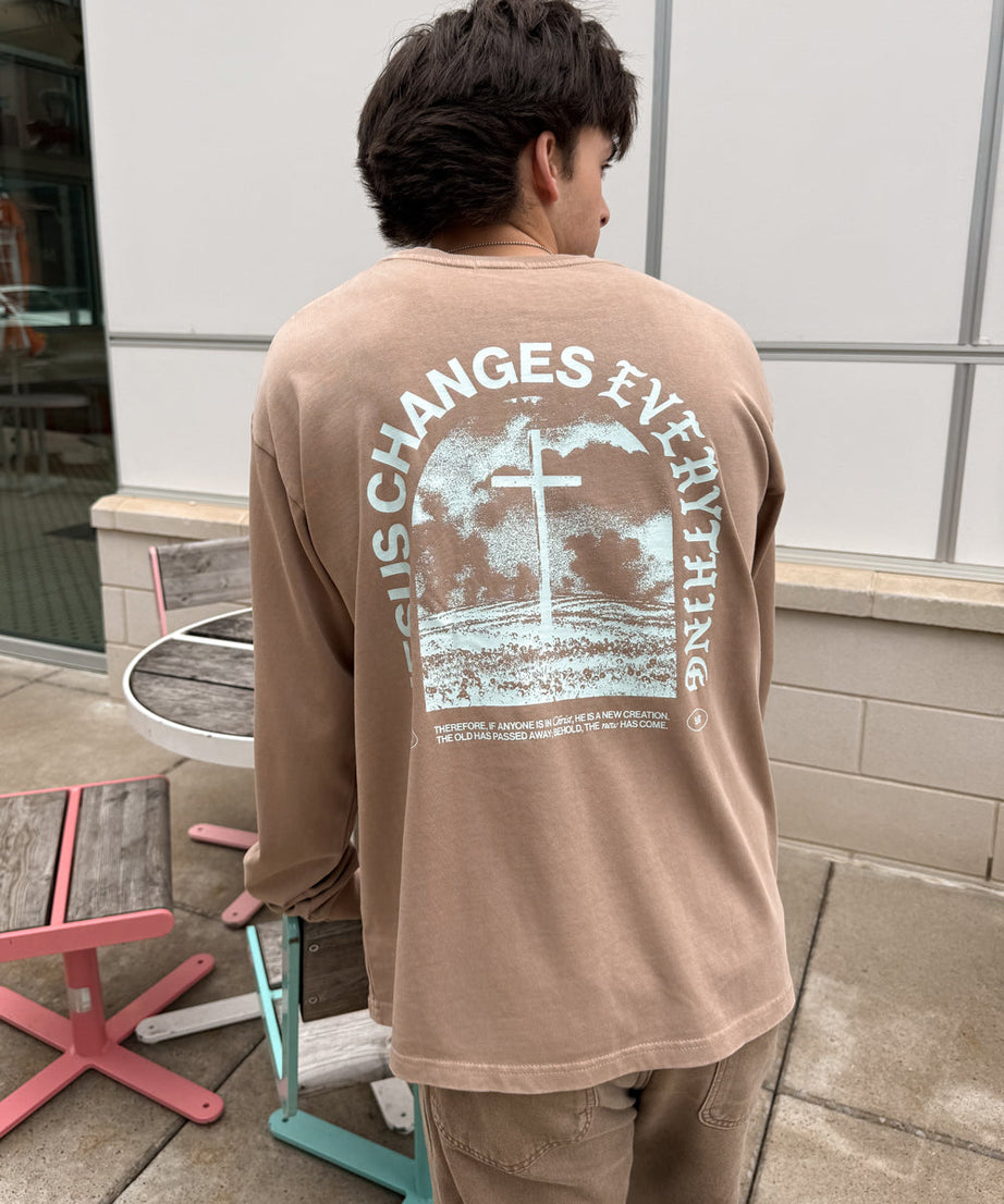 Jesus Changes Everything LS Heavyweight Tee