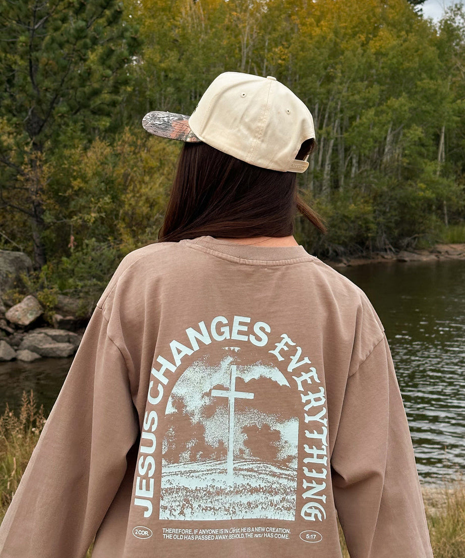 Jesus Changes Everything LS Heavyweight Tee