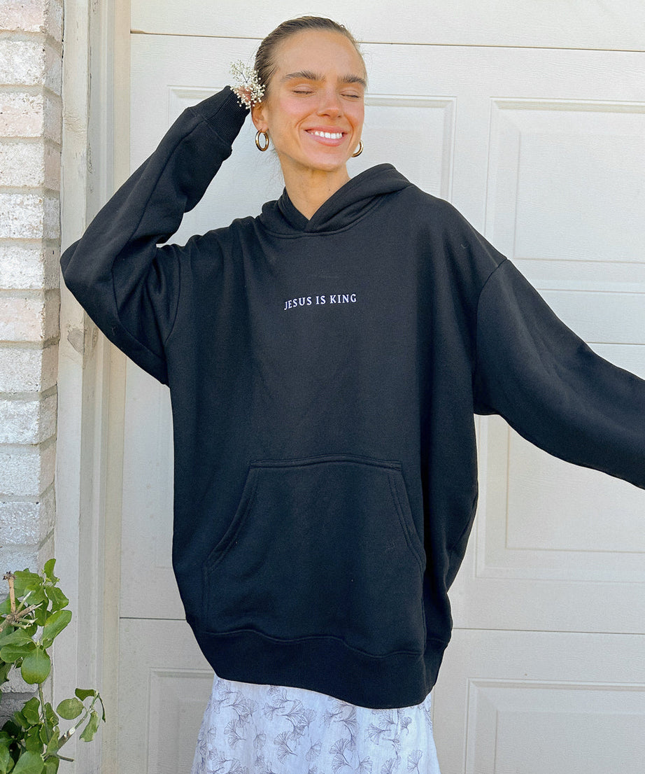 Jesus Is King Black Unisex Hoodie