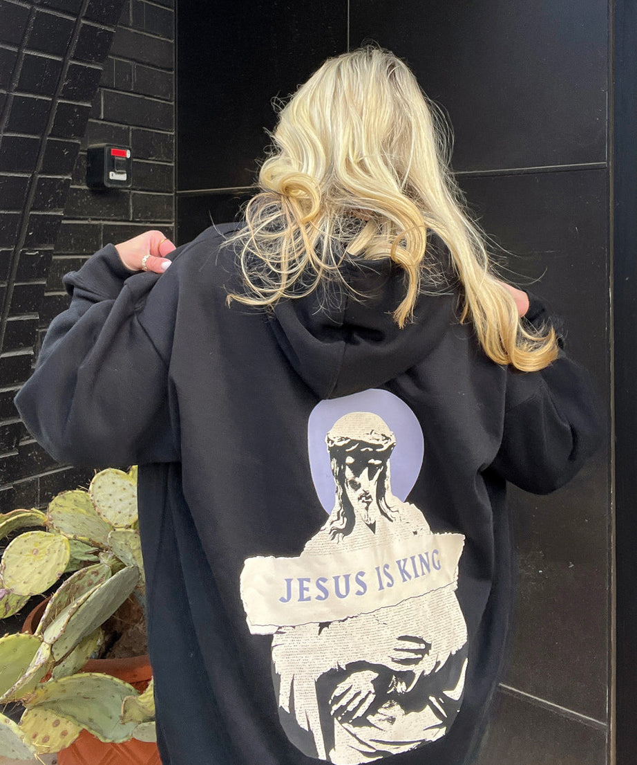 Jesus Is King Black Unisex Hoodie