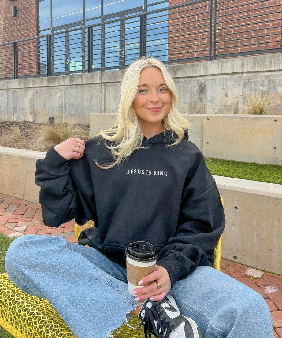 Jesus Is King Black Unisex Hoodie