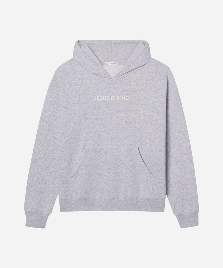 Jesus Is King Heather Grey Unisex Hoodie
