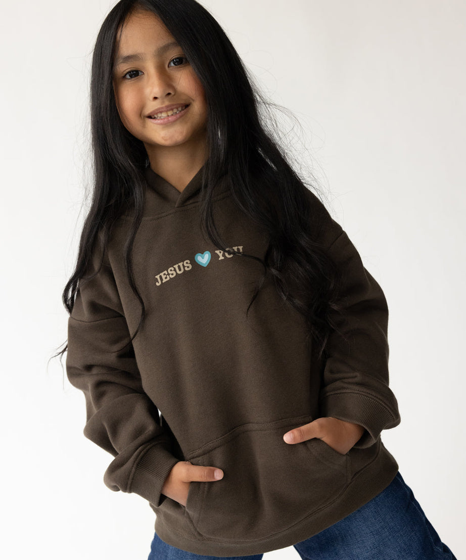 Jesus liebt dich Kinder Hoodie