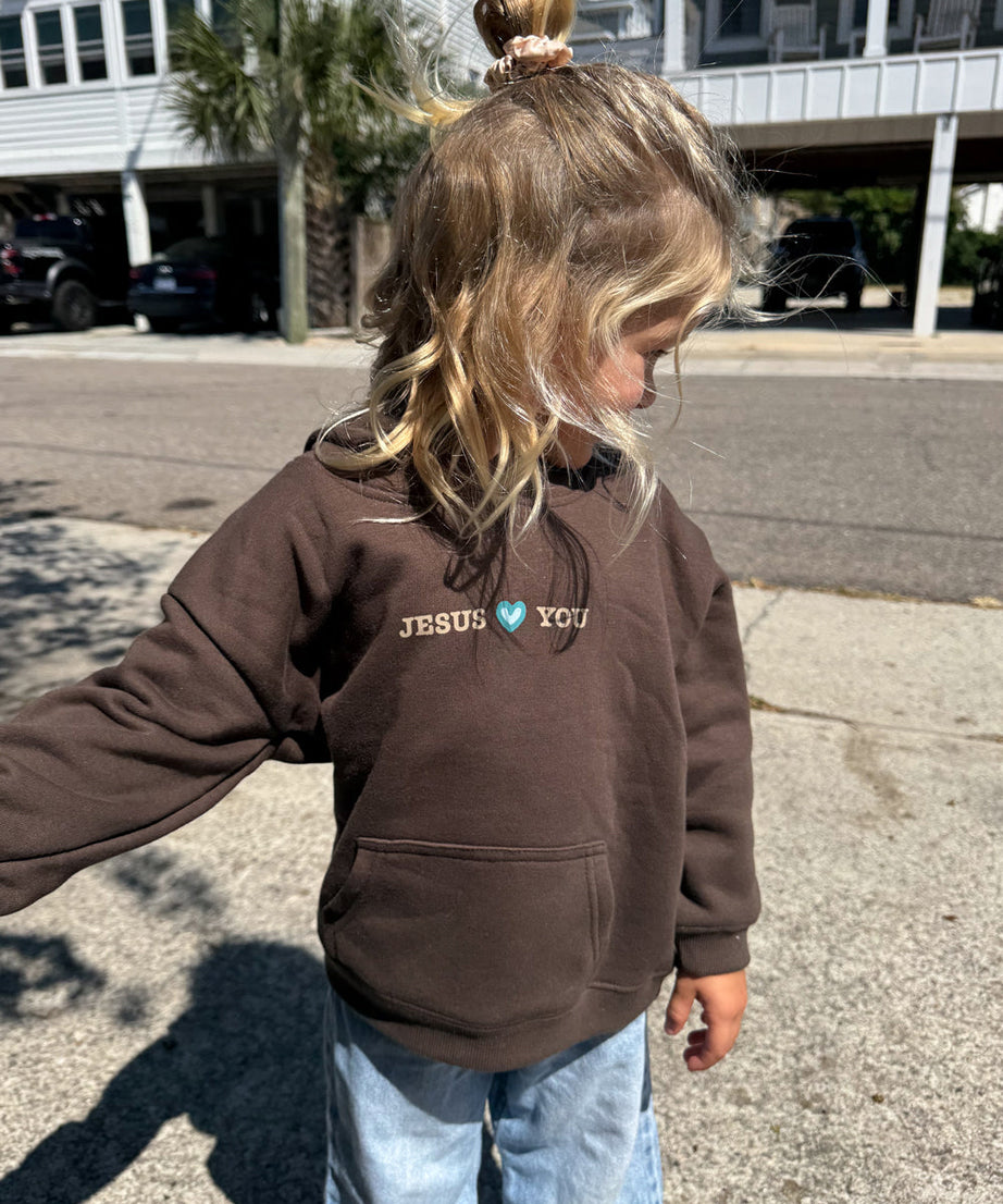Jesus liebt dich Kinder Hoodie