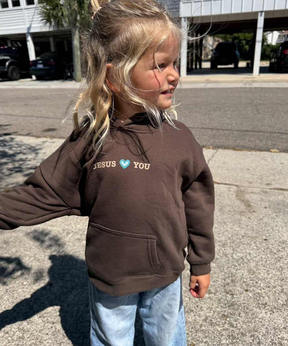 Jesus liebt dich Kinder Hoodie