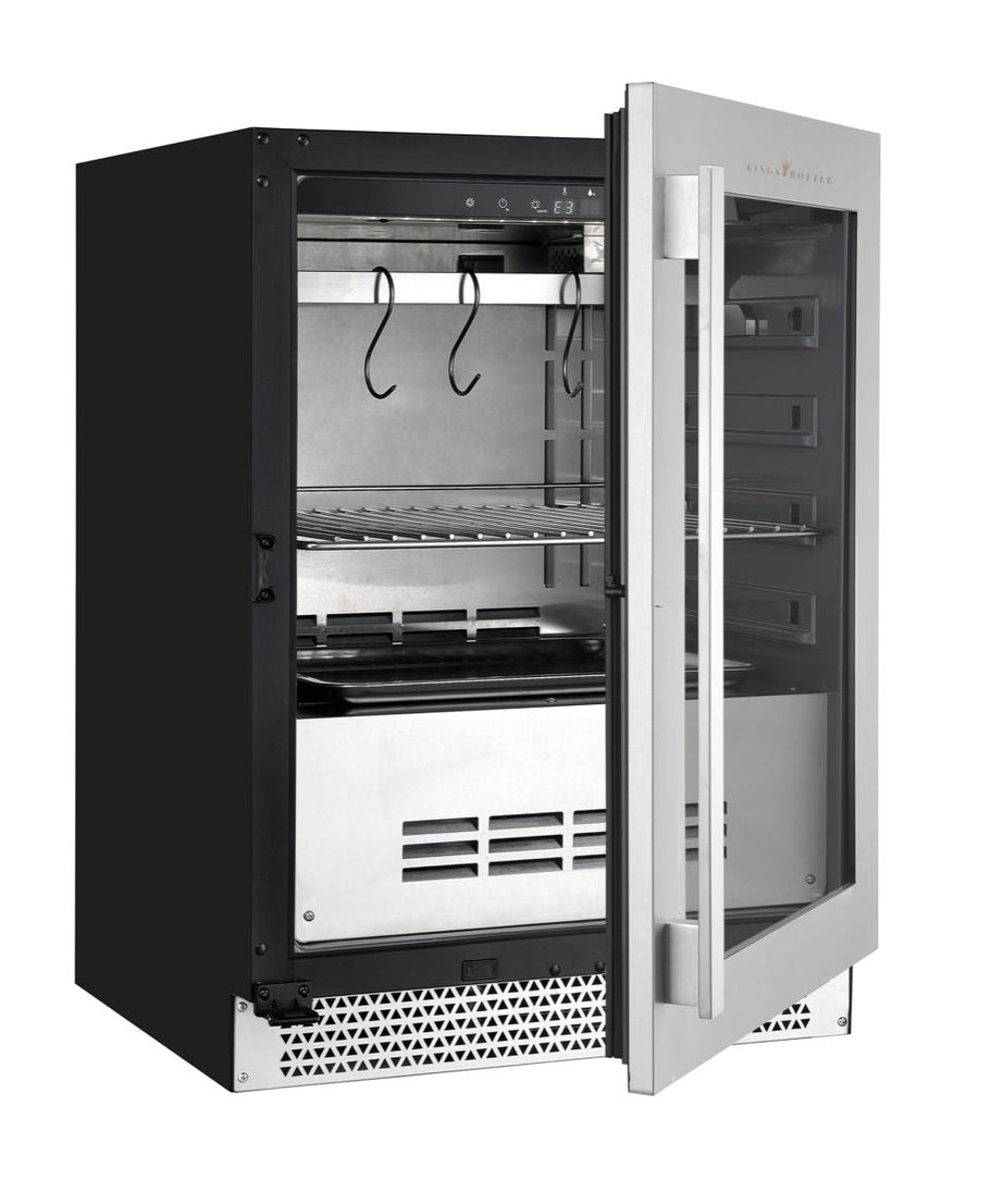 24″ Glass‑Door Meat Aging Fridge