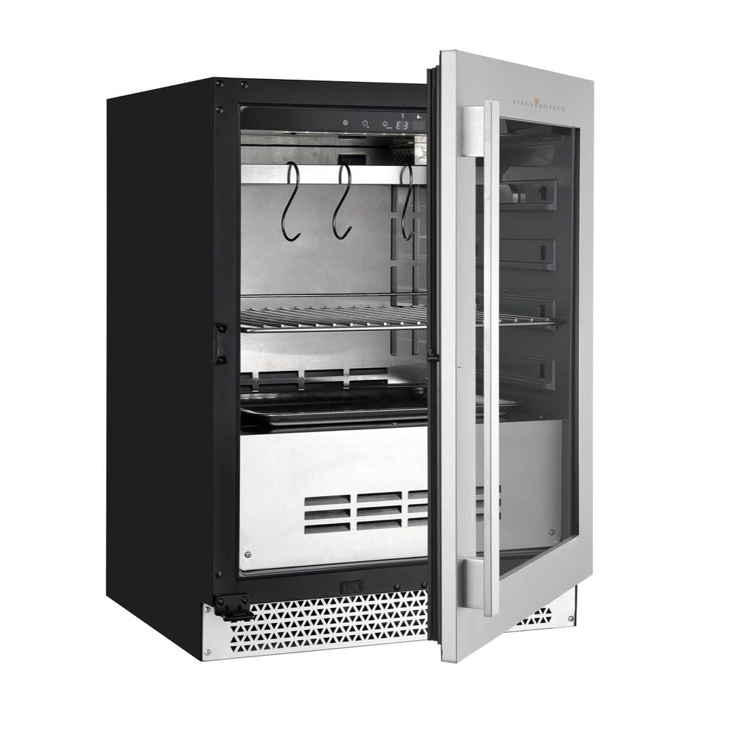 24″ Glass‑Door Meat Aging Fridge