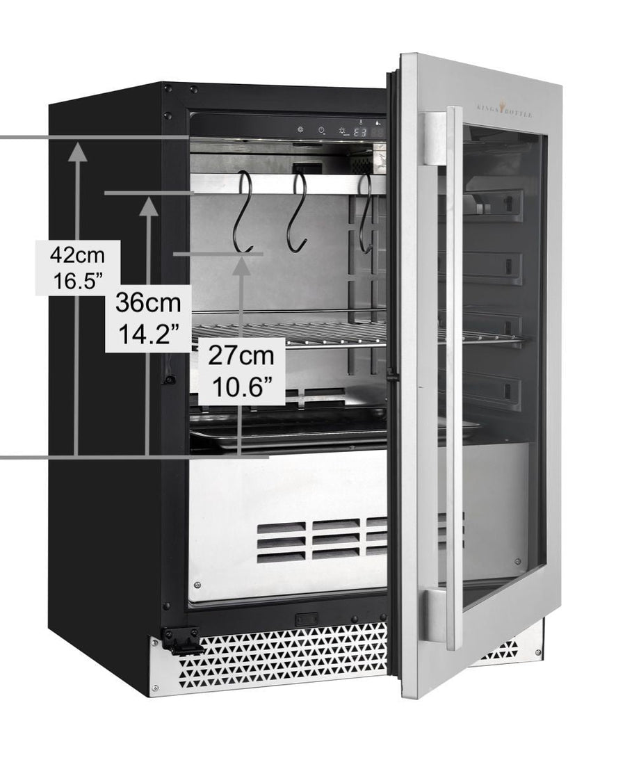24″ Glass‑Door Meat Aging Fridge