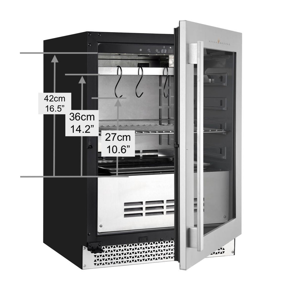 24″ Glass‑Door Meat Aging Fridge