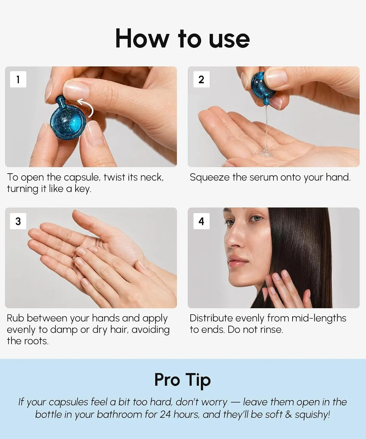 Keratin Oil Capsules for Frizz Control