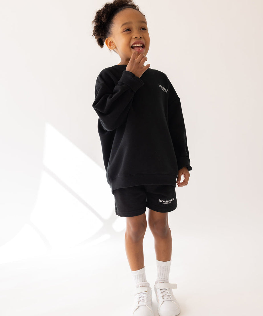 Kingdom Club Black Kids Rundhalsausschnitt