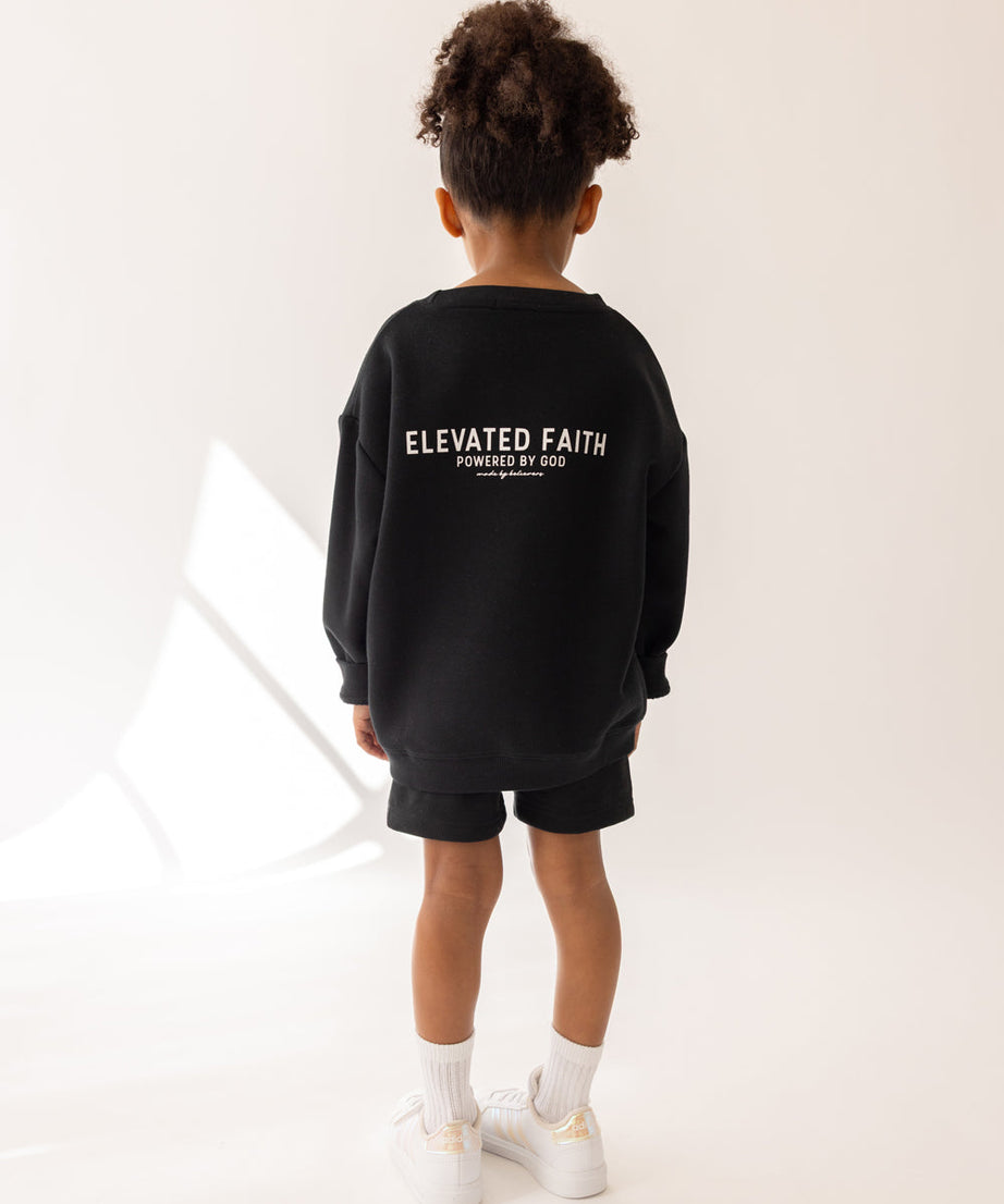 Kingdom Club Black Kids Rundhalsausschnitt