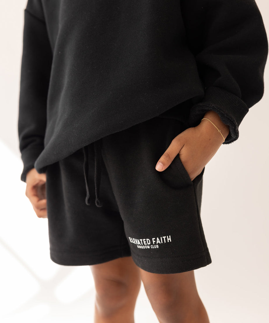 Kingdom Club Schwarze Kurze Hose für Kinder