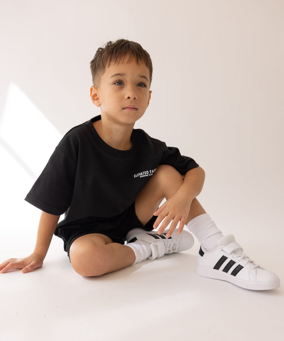 Kingdom Club Schwarzes Kinder-T-Shirt