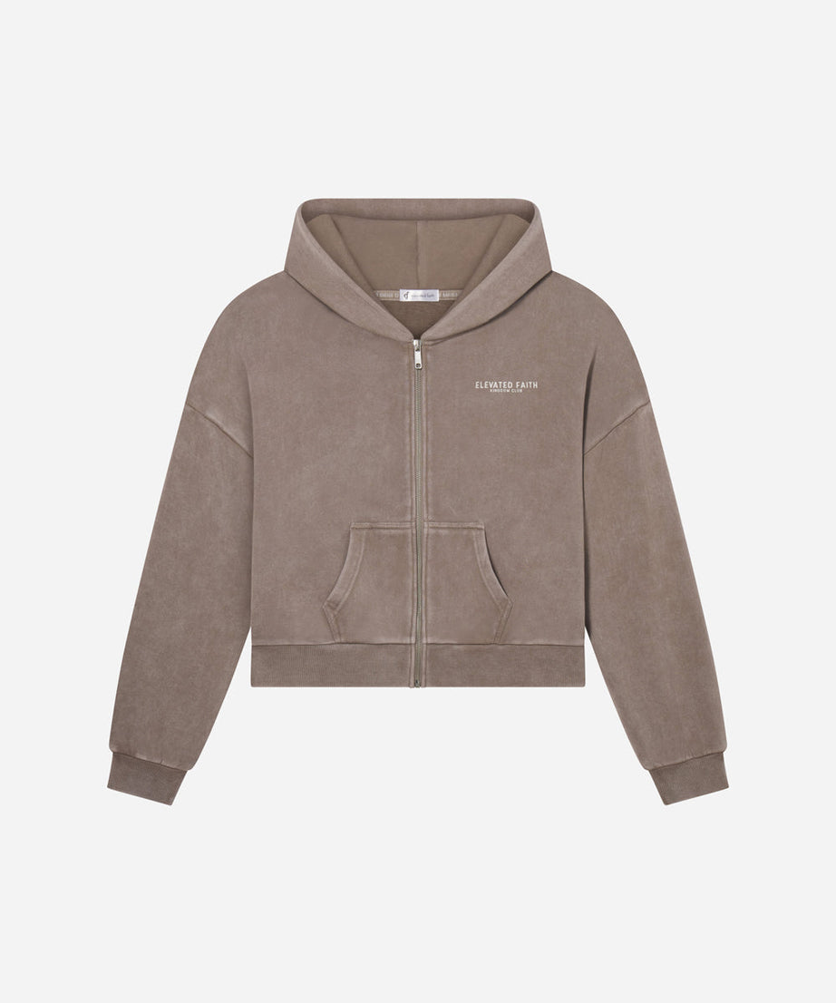 Kingdom Club Brown Full-Zip Hoodie