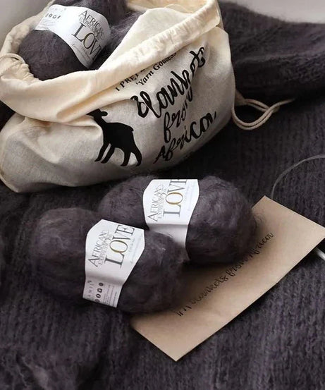 Grey Knit-Your-Own Love Poncho Kit