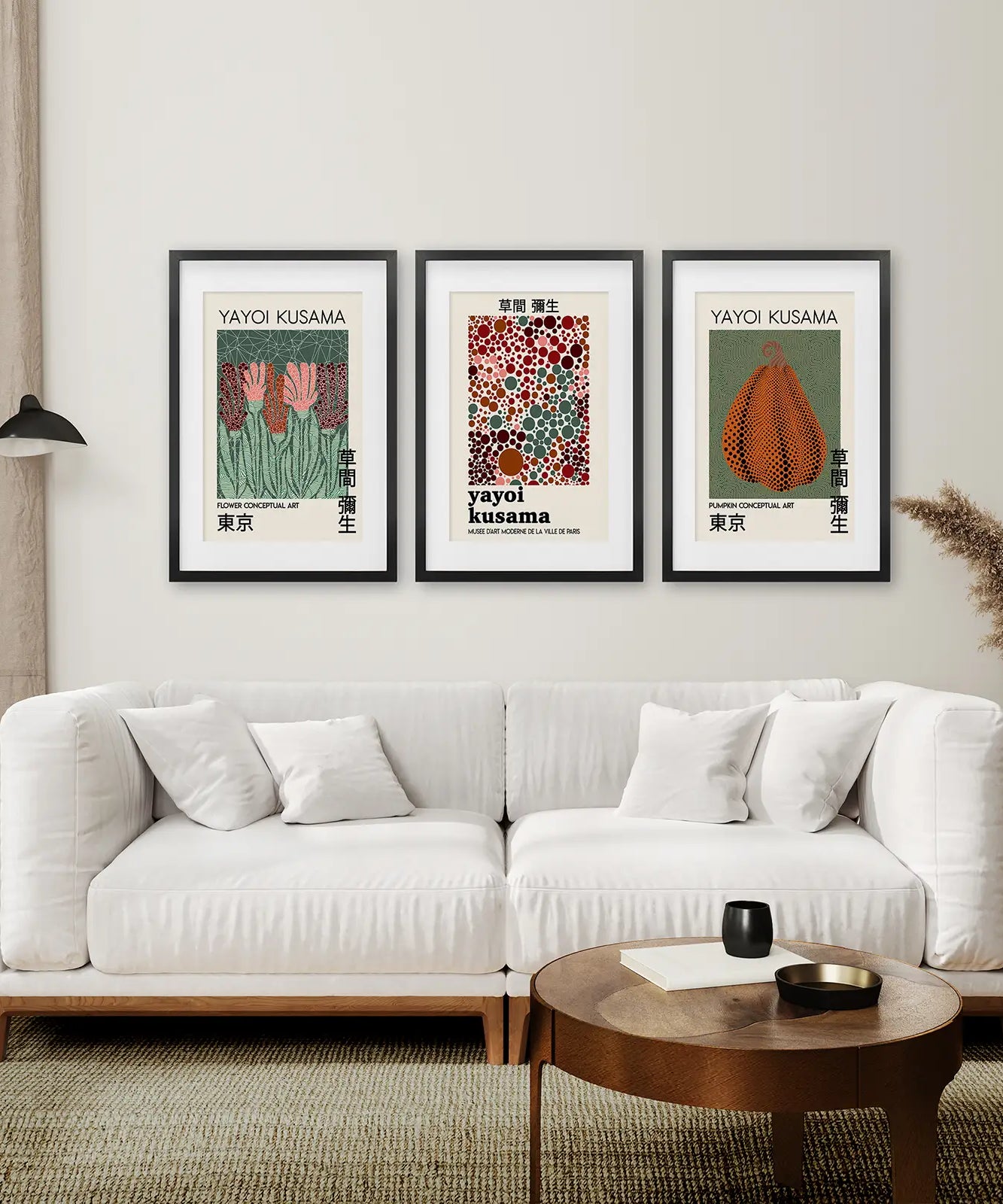 Contemporary Yayoi Kusama Retro Wall Art Decor