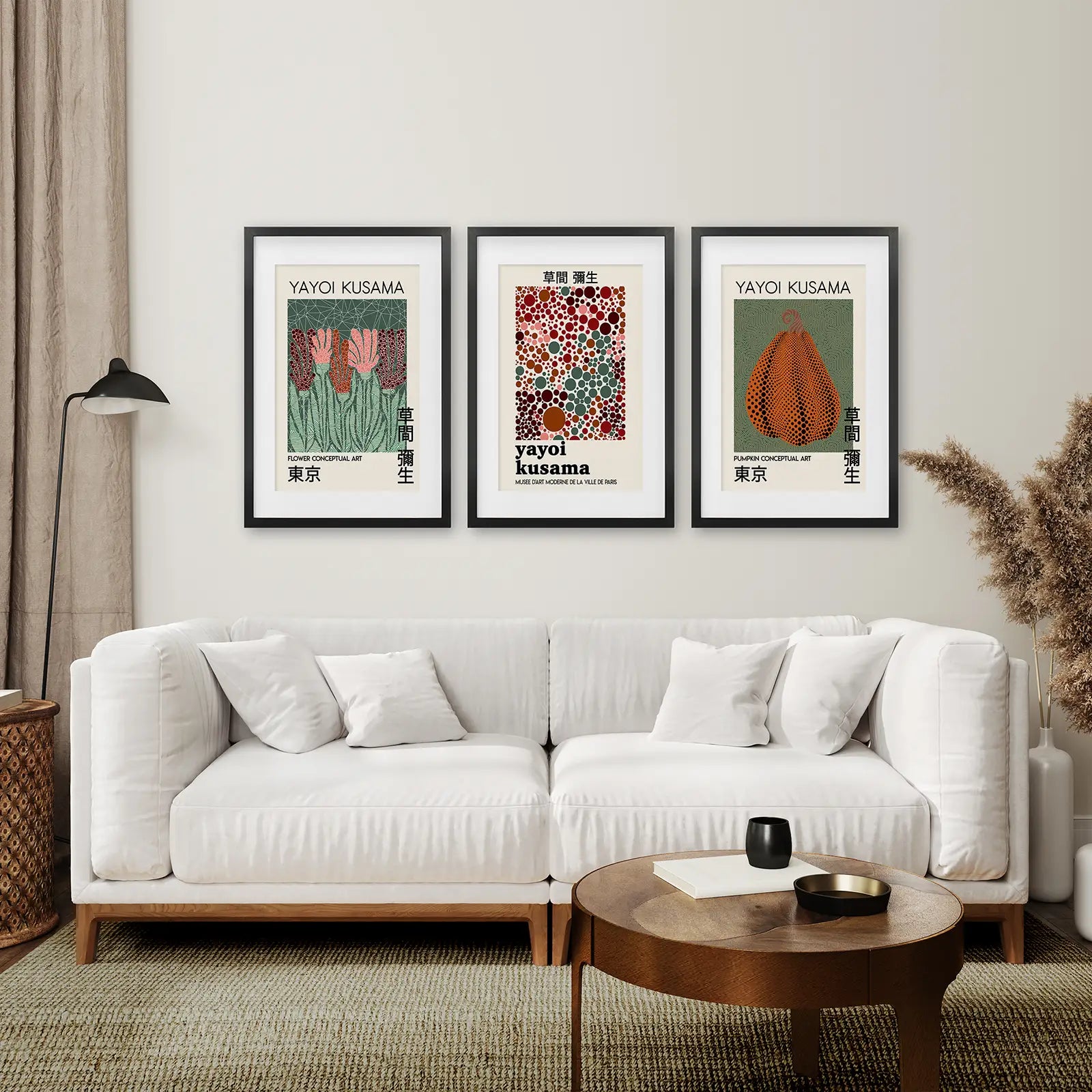 Contemporary Yayoi Kusama Retro Wall Art Decor