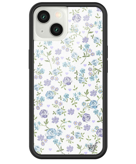 Lilac and Blue Floral iPhone Case