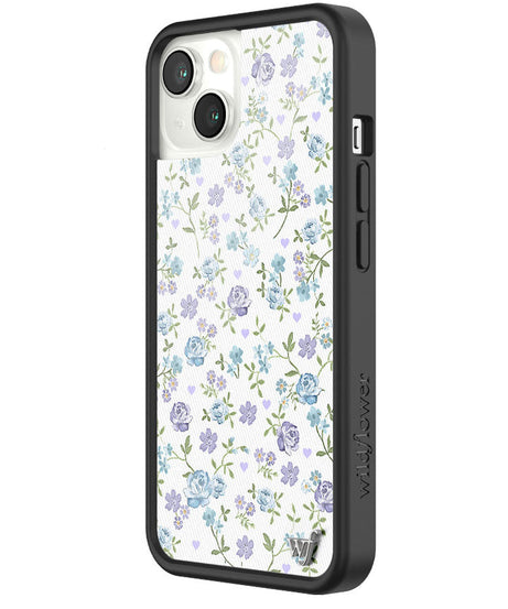 Lilac and Blue Floral iPhone Case