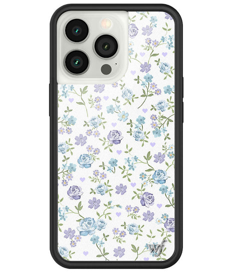 Lilac and Blue Floral iPhone Case