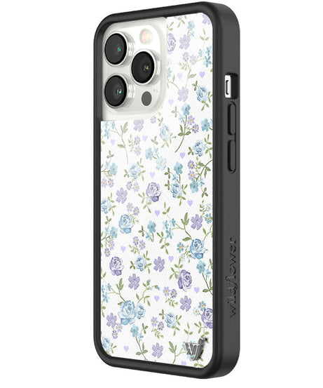 Lilac and Blue Floral iPhone Case