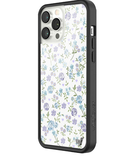 Lilac and Blue Floral iPhone Case